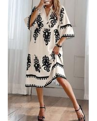 Azura Exchange - Floral Print Midi Dress - Lyst