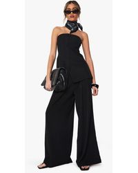 Boohoo - Tailored Pleated Wide Leg Trousers - Lyst