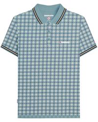 Lambretta - Ss25 Geometric Polo Shirt (Smoke) Cotton - Lyst