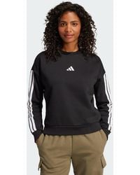 adidas - Essentials 3-Stripes Fleece Sweatshirt - Lyst
