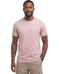 Barbour - B.Intl Burnwood Tipped Cuff T-Shirt Soft Cotton T-Shirts - Lyst