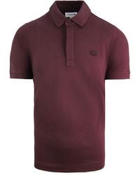 Lacoste - Regular Fit Short Sleeve Collared Burgundy S Polo Shirt Ph5522 Y29 - Lyst