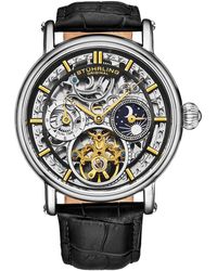 Stuhrling - Macrocosm 4000 Automatic 43Mm Skeleton With Dual Time - Lyst