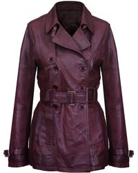 Infinity Leather - Mid Length Trench Coat -Oakham - Lyst