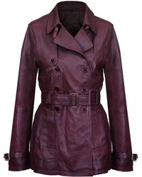 Infinity Leather - Mid Length Trench Coat -Oakham - Lyst