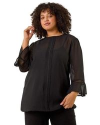 Roman - Curve Pintuck Pleat Top - Lyst