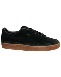 PUMA Roma 68 Gum Leather Low Lace Up Trainers 370600 01 in