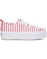 Keds - Triple Up Breton Stripe Canvas & Shoes - Lyst