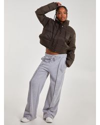 Pink Vanilla - Crop Bomber Jacket - Lyst