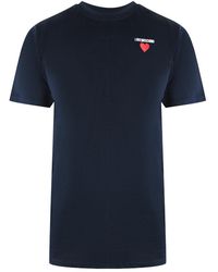 Moschino - Love Small Heart Logo T-Shirt Cotton - Lyst