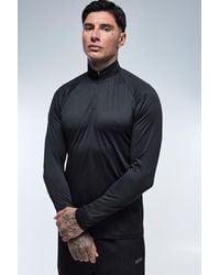 BoohooMAN - Tall Active Lightweight Essentials Gym Raglan Regular Fit 1/4 Zip - Lyst