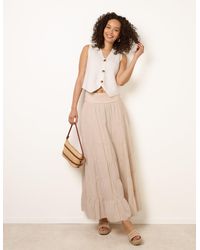 Blue Vanilla - Jersey Band Tiered Skirt - Lyst