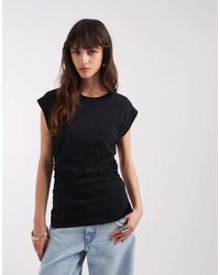 ASOS - Corset Waist Sharp Shoulder Tank Top - Lyst