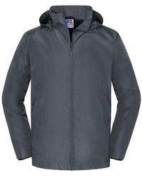 Russell - Collection Essential Weatherproof Shell Jacket (Iron) - Lyst