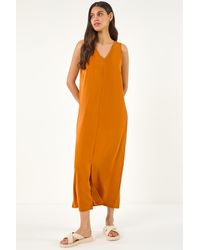Roman - Soft Pique Stretch Midi Dress - Lyst