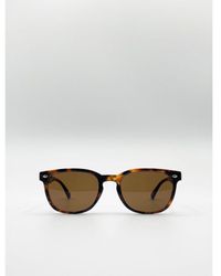 SVNX - Classic Preppy Square Sunglasses With Key Hole Nosebridge - Lyst