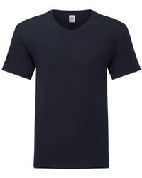 Fruit Of The Loom - Iconic 150 V Neck T-Shirt (Dark) Cotton - Lyst