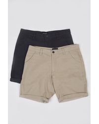 Brave Soul - 2 Pack Cotton Twill Chino Shorts - Lyst