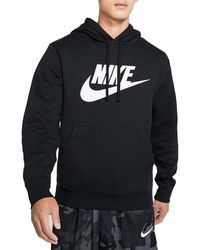 Nike - Hoodie Bv2973 Sportswear Club Fleece Graphic Pullover Sweats S M Xl - Lyst