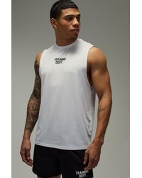 BoohooMAN - Training Dept Regular Fit Tank - Lyst