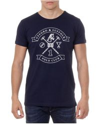 Ufford & Suffolk Polo Club - T-Shirt Short Sleeves Round Neck Us027 Cotton - Lyst