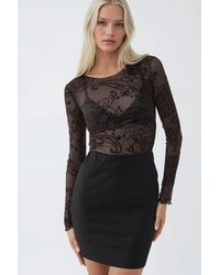 Busem - Hoge Taille Mini Rok Met Elastische Taille - Lyst