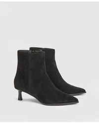 Faith - Harvie Faux Suede Low Stiletto Heel Ankle Boots - Lyst