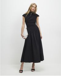 River Island - Maxi Dress Short Sleeve Hybrid Drape - Lyst