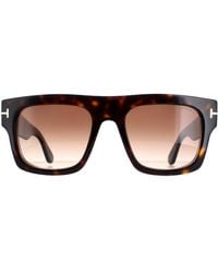 Tom Ford - Ft0711 Fausto 52F Dark Havana Gradient Sunglasses - Lyst