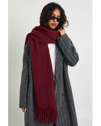 Boohoo - Tassel Lightweight Blanket Scarf - Lyst
