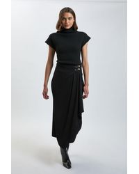 Karen Millen - Tailored Wrap Trim Maxi Skirt - Lyst
