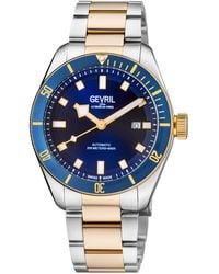 Gevril - Yorkville 48604 Sellita Sw200, Swiss Automatic Dial Two Tone Stainless Steel Date Watch - Lyst