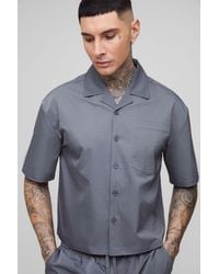 BoohooMAN - Tall Satin Jacquard Boxy Oversized Shirt - Lyst