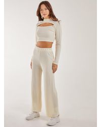 Pink Vanilla - Soft Brushed Rib Flares - Lyst