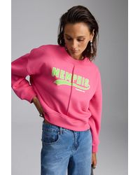 Grimelange - Oversized Printed Crew Neck Sweatshirt - Lyst