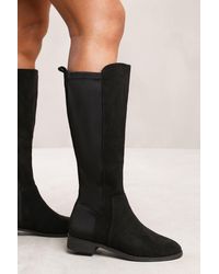 Where's That From - Wheres 'Vanda' Knee High Boots With Side Zip - Lyst