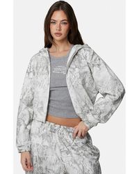 Good For Nothing - Baggy Camo Zip Hoodie With Embroidered Logo - Lyst