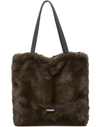 Claudia Canova - Faux Fur Shoulder Tote Bag - Lyst