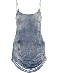 DIESEL - Denim Dress De-Dra-Short-Fsg - Lyst