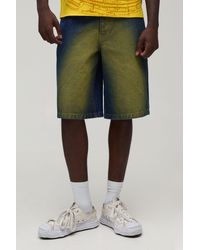 BoohooMAN - Regular Tinted Denim Jorts - Lyst