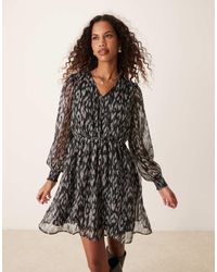 Jdy - V Neck Smock Mini Dress - Lyst