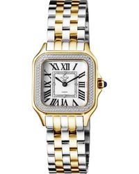 Gv2 - Milan Diamond-Set Luxury Watch With Swiss Quartz Movement, Two-Tone Ip And Stainless Steel Bracelet, 27.5 Mm, Sapphire Crystal - Lyst