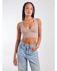 Pink Vanilla - Washed Active Crop Top - Lyst