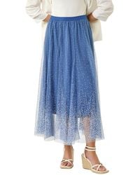 Roman - Polka Dot Print Elasticated Mesh Skirt - Lyst