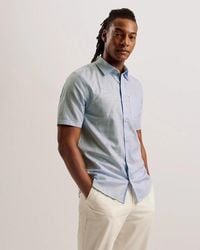 Ted Baker - Palomas Short Sleeve Linen Shirt - Lyst