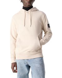 Calvin Klein - Hoodies Usxoptu1Hz1 Logo Badge Classic Fleece Pullover New Top - Lyst