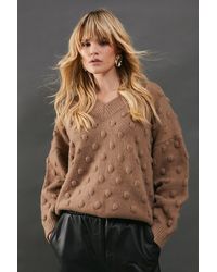 Warehouse - Pullover Jumper V-Neck Long Sleeve Casual - Lyst