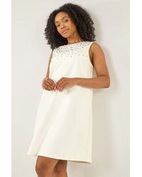 Roman - Petite Embellished Mini Dress - Lyst