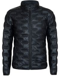 Infinity Leather - Puffer Quilted Bomber Jacket - Lyst