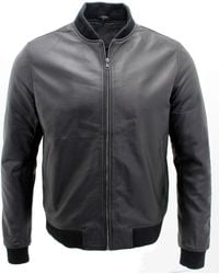 Infinity Leather - Varisty Bomber Jacket - Lyst